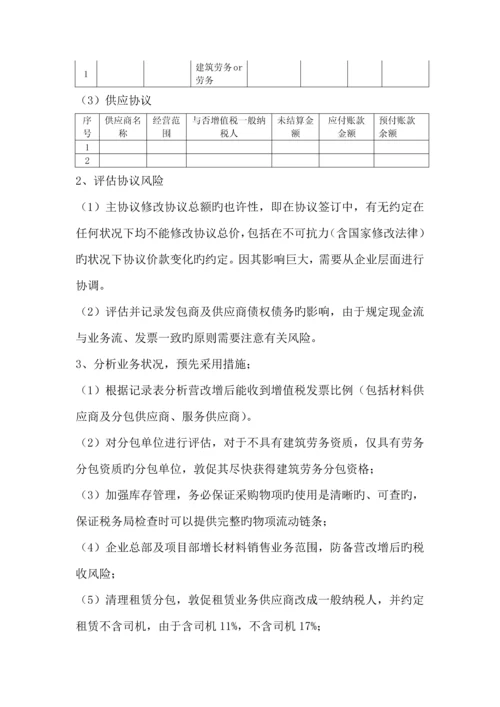 建筑安装企业营改增方案.docx