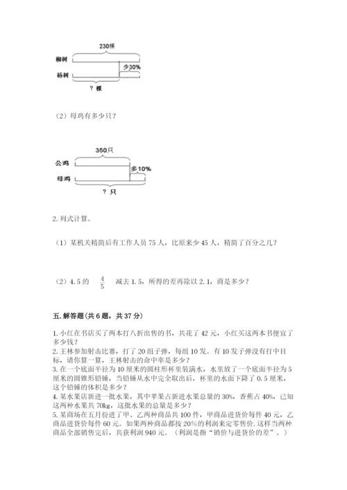北京版六年级下册数学期中测试卷加答案.docx