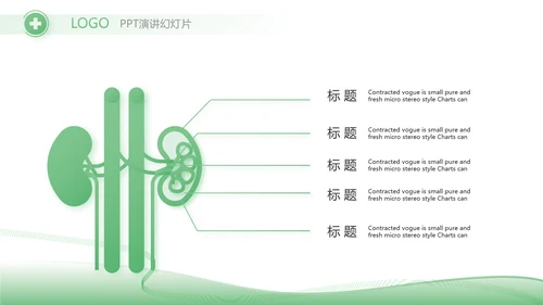 绿色简约医疗行业工作总结汇报PPT