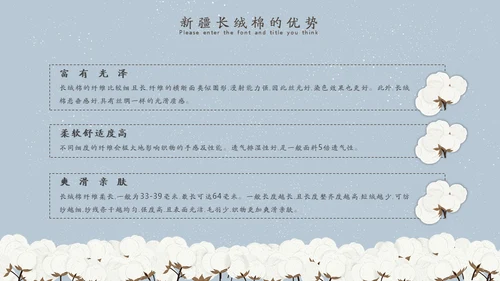 新疆长绒棉通用PPT模板
