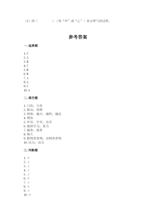 教科版四年级上册科学 期末测试卷标准卷.docx