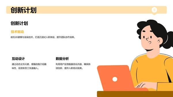 黄色3D风入职自我介绍PPT主题