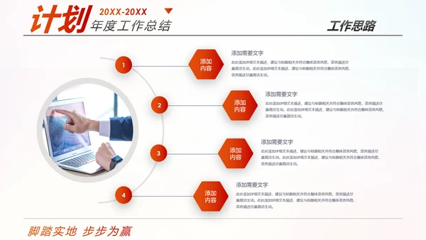 跨越2020新年计划年终总结述职报告PPT