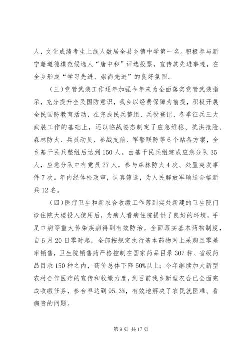 乡镇政府年度基层重点工作总结.docx