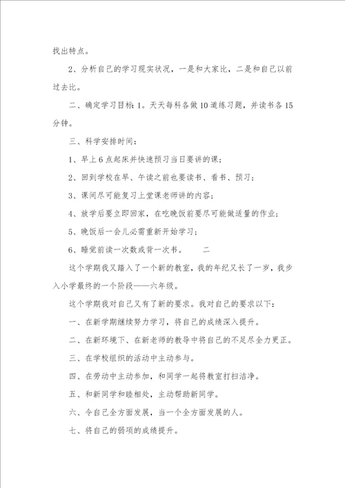 2021年小学生新学期学习计划作文