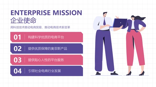 简约风跨境电商平台宣传介绍PPT