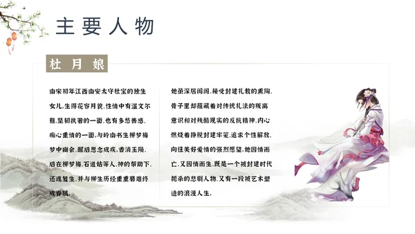 中国戏曲特丹亭PPT模板