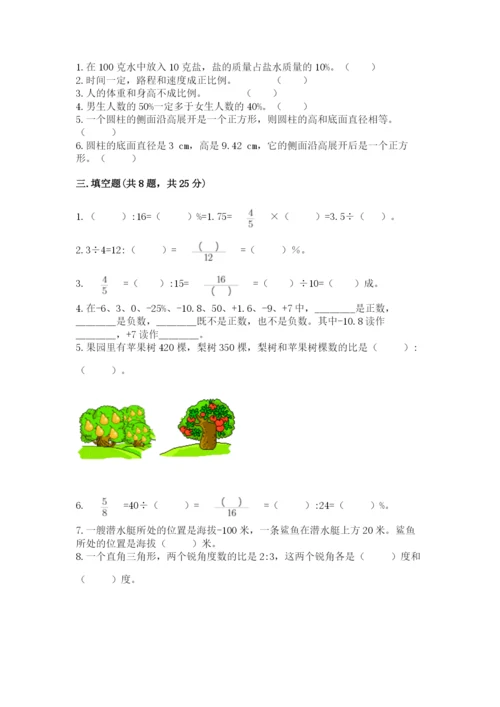 北师大版六年级下册数学期末测试卷附答案（培优a卷）.docx