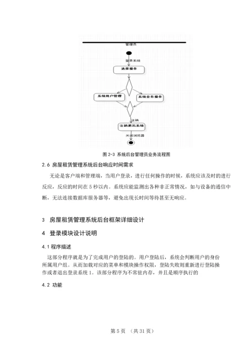 房屋租赁管理系统后台框架设计与实现毕业设计论文.docx