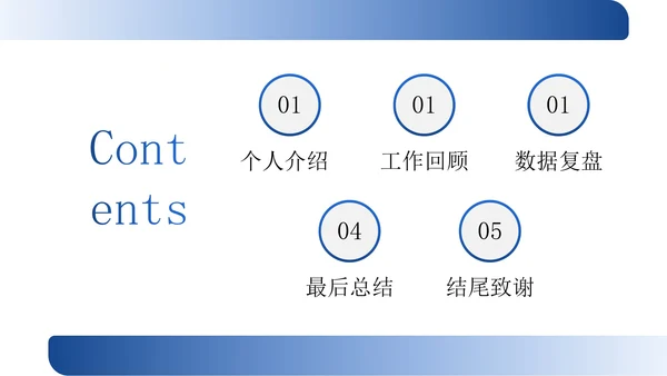 30页商务总结汇报通用目录PPT模板