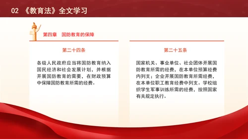 2024中华人民共和国国防教育法全文解读学习PPT课件