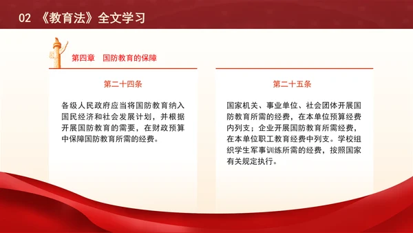 2024中华人民共和国国防教育法全文解读学习PPT课件