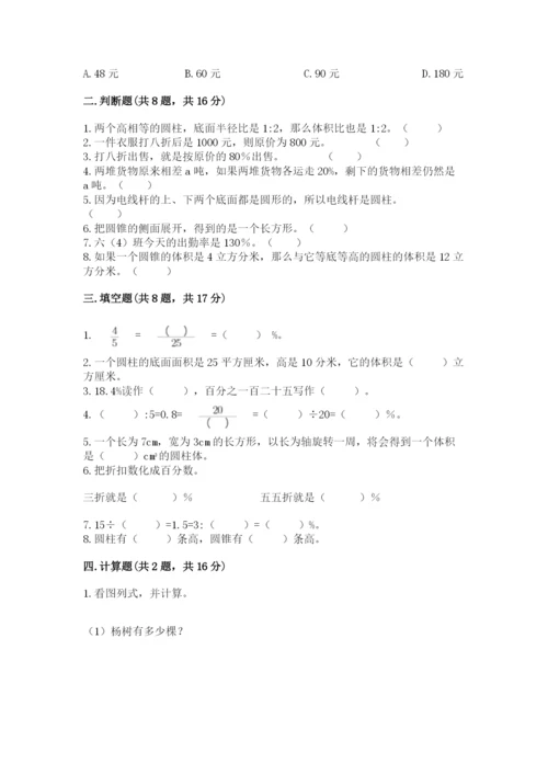 北京版六年级下册数学期中测试卷（考点精练）.docx