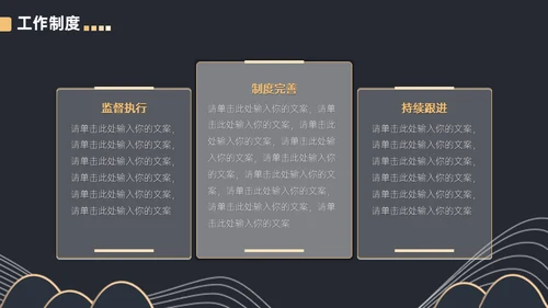 黑金等高线高端年终汇报通用PPT模板