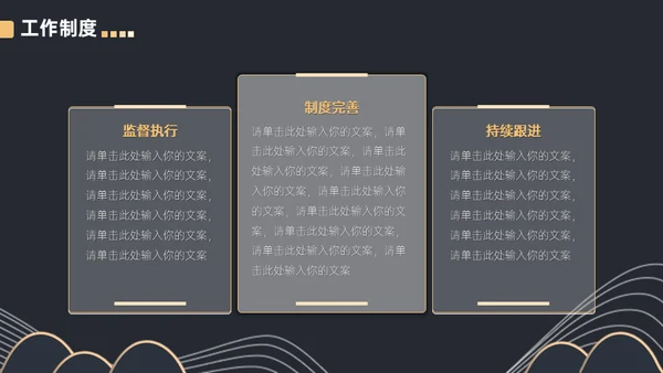 黑金等高线高端年终汇报通用PPT模板