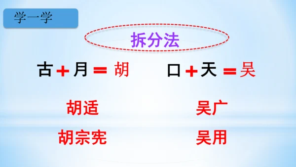 2 姓氏歌  (教学课件)