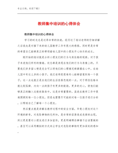 2024教师集中培训的心得体会优选例文7篇文档合集.docx