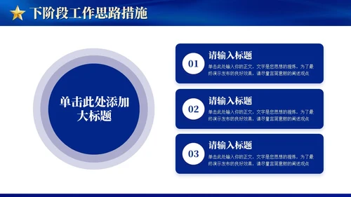蓝色大气党建年终工作总结汇报通用PPT工作总结年终总结