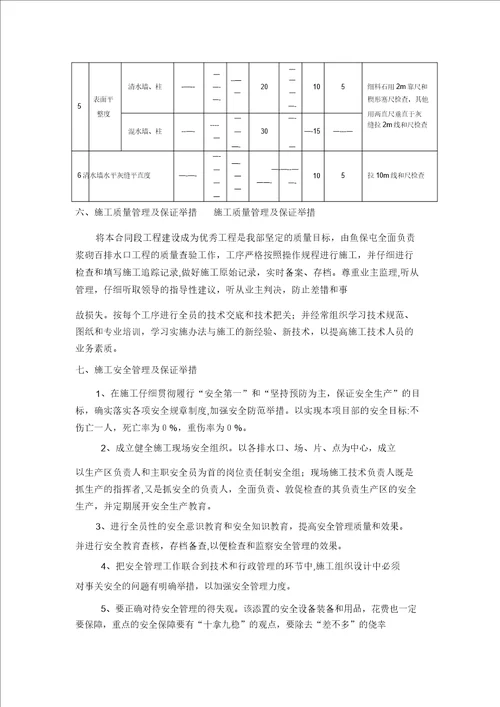 浆砌片石排水口施工方案