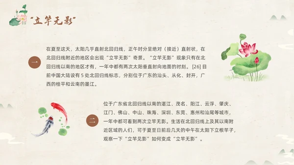 绿色淡雅中国风荷花荷叶中国二十四节气之夏至节气介绍PPT
