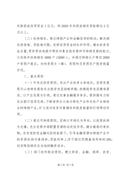 金融与烤烟产业结合助力扶贫开发实施方案.docx