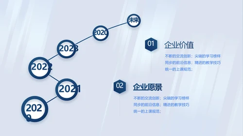 蓝色公司简介企业宣传工作总结PPT