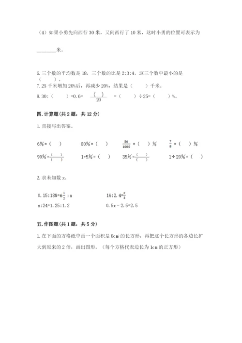 小学六年级下册数学期末卷及参考答案1套.docx