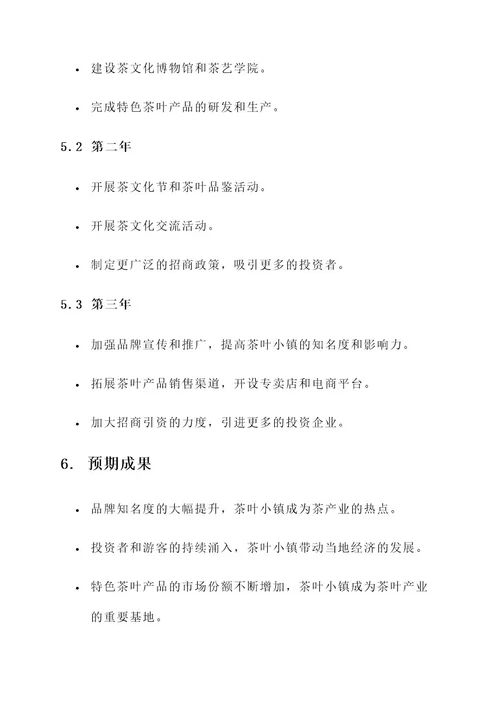 茶叶小镇招商运营实施方案