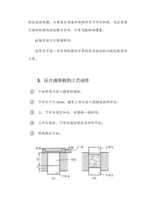 机械原理优质课程设计压片机.docx