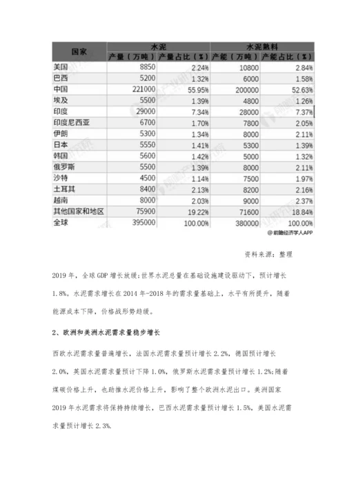 全球水泥行业市场分析中国产量占据一半以上-欧美地区需求量稳步增长.docx