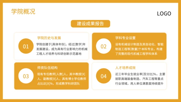 橙黄色商务风机械工程学院模式介绍PPT