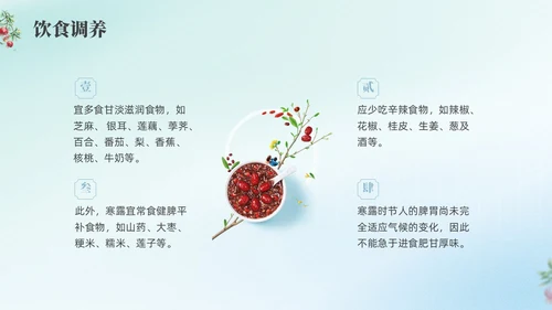 彩色弥撒寒露养生二十四节气PPT课件