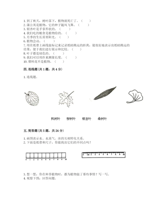 教科版一年级上册科学期末测试卷精品【黄金题型】.docx