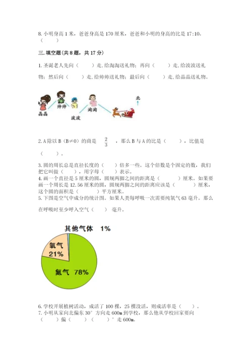 小学数学六年级上册期末测试卷带答案（轻巧夺冠）.docx