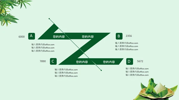 绿决端午节习俗介绍活动通用PPT模板