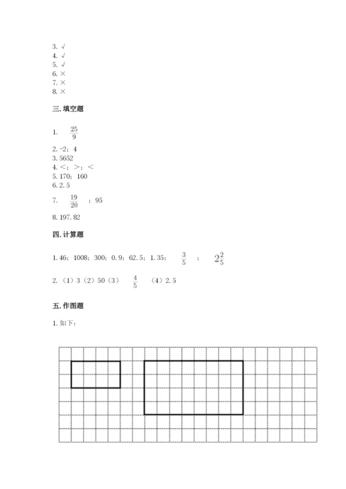 冀教版小学六年级下册数学期末综合素养测试卷附答案【突破训练】.docx