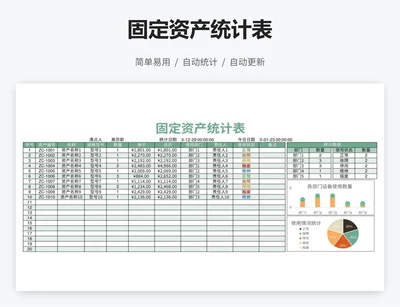 固定资产统计表