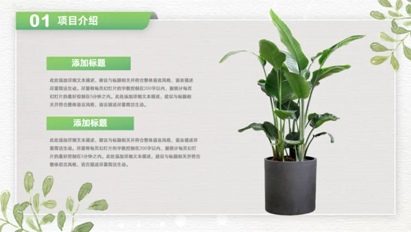 卡片式创意绿色清新风商务通用PPT模板
