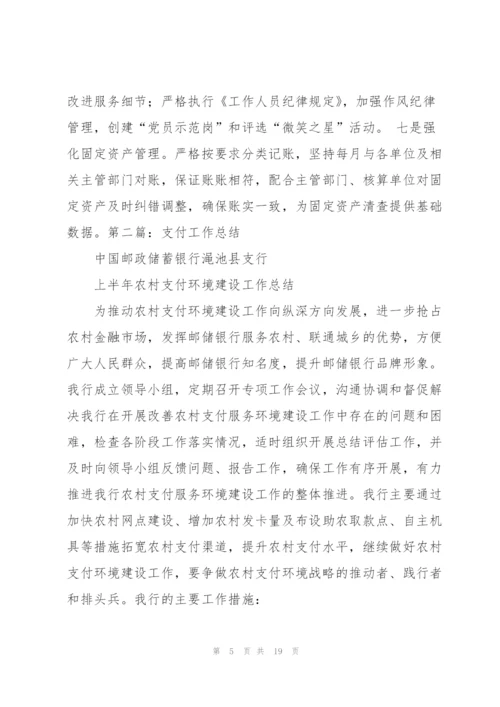 支付会计工作总结(多篇).docx