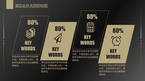 黑金高端大气商务通用PPT模版
