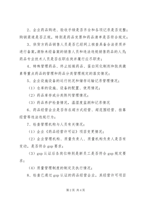药品经营企业检查工作方案.docx