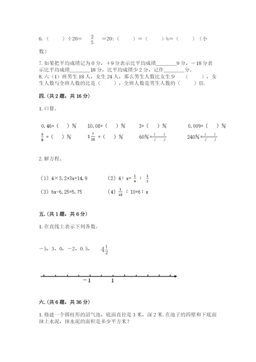 苏教版数学六年级下册试题期末模拟检测卷精品【巩固】.docx