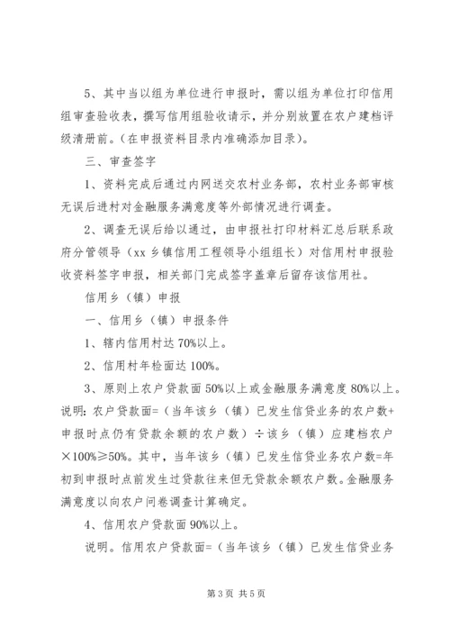 信用村组、乡镇申报操作.docx