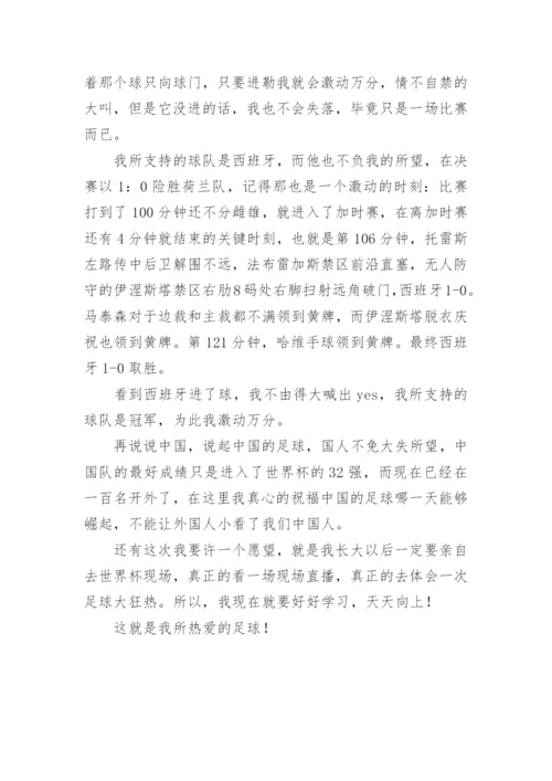 我爱足球初中作文.docx