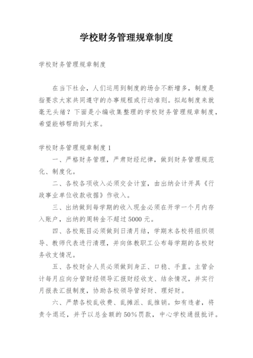 学校财务管理规章制度.docx