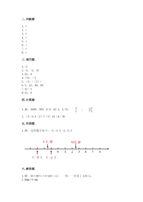 冀教版六年级下册期末真题卷附答案（培优）.docx