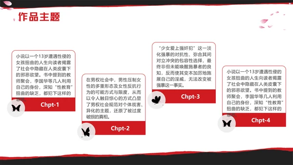 红黑撕纸房思琪的初恋乐园读书分享剪影女孩舞者枷锁铁链跳舞蝴蝶