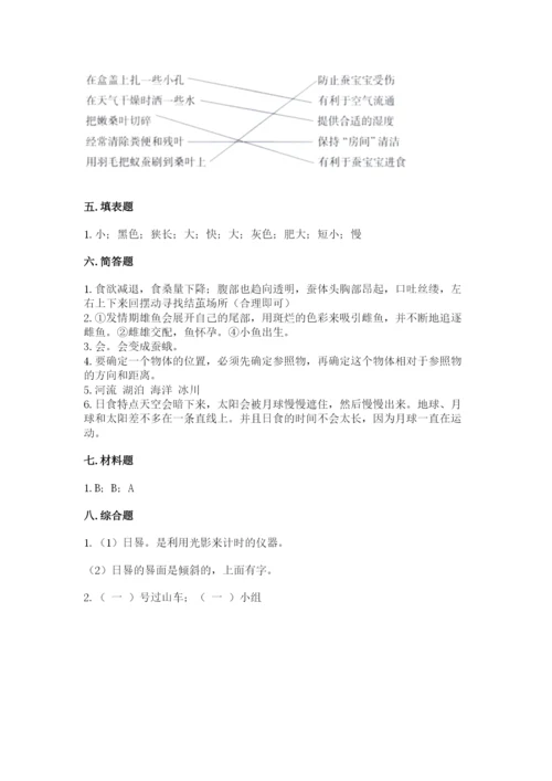 教科版科学三年级下册期末测试卷及参考答案（典型题）.docx