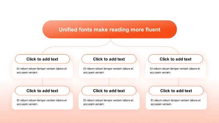 渐变纯文字PPT层次结构