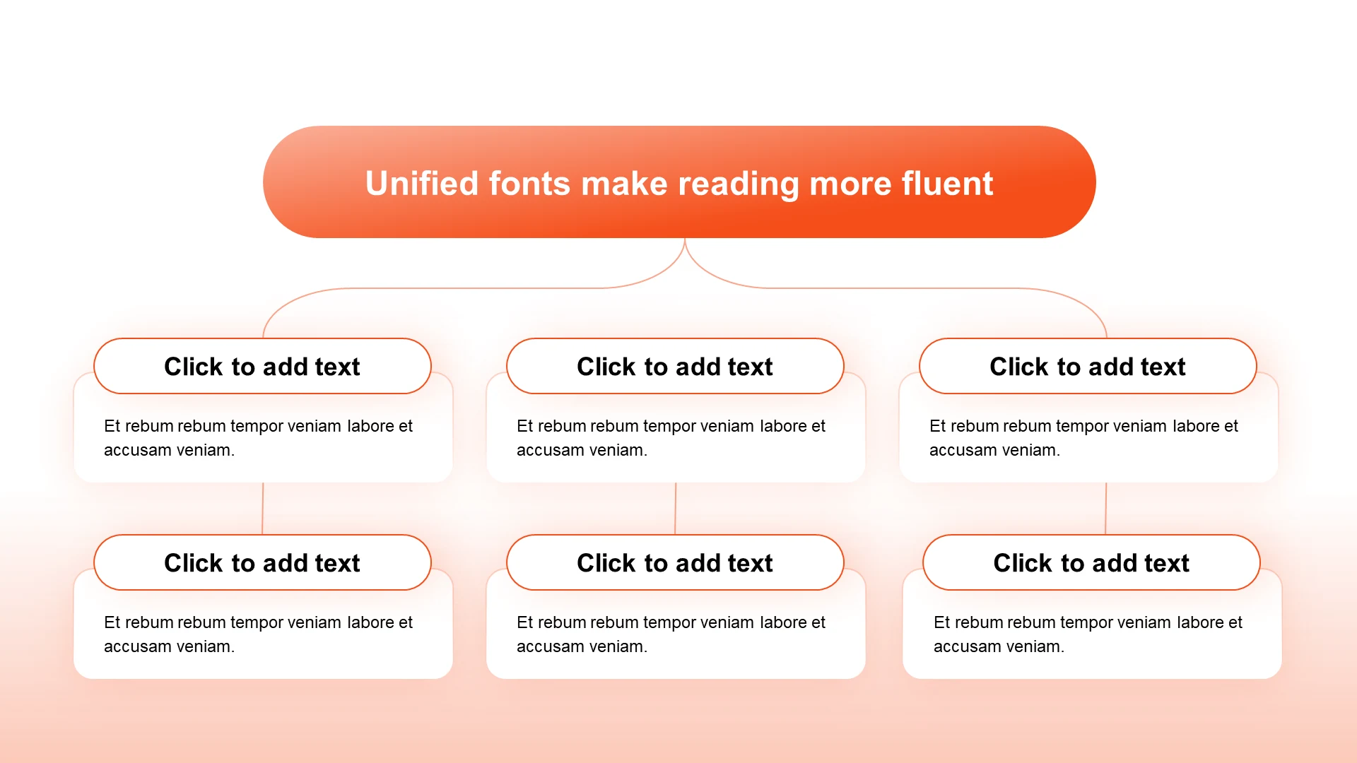 渐变纯文字PPT层次结构
